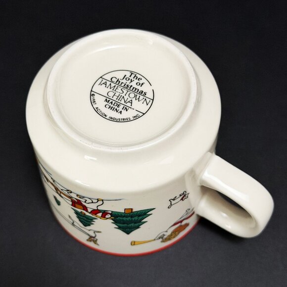 Set of 6 Vintage 1980s Jamestown China Coffee Mugs: The Joy of Christmas 1987 - Picture 7 of 8
